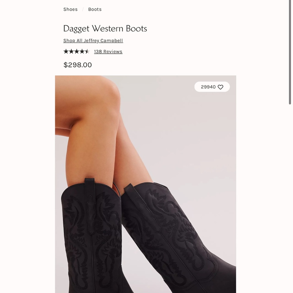 Jeffrey Campbell Black Heeled Boots